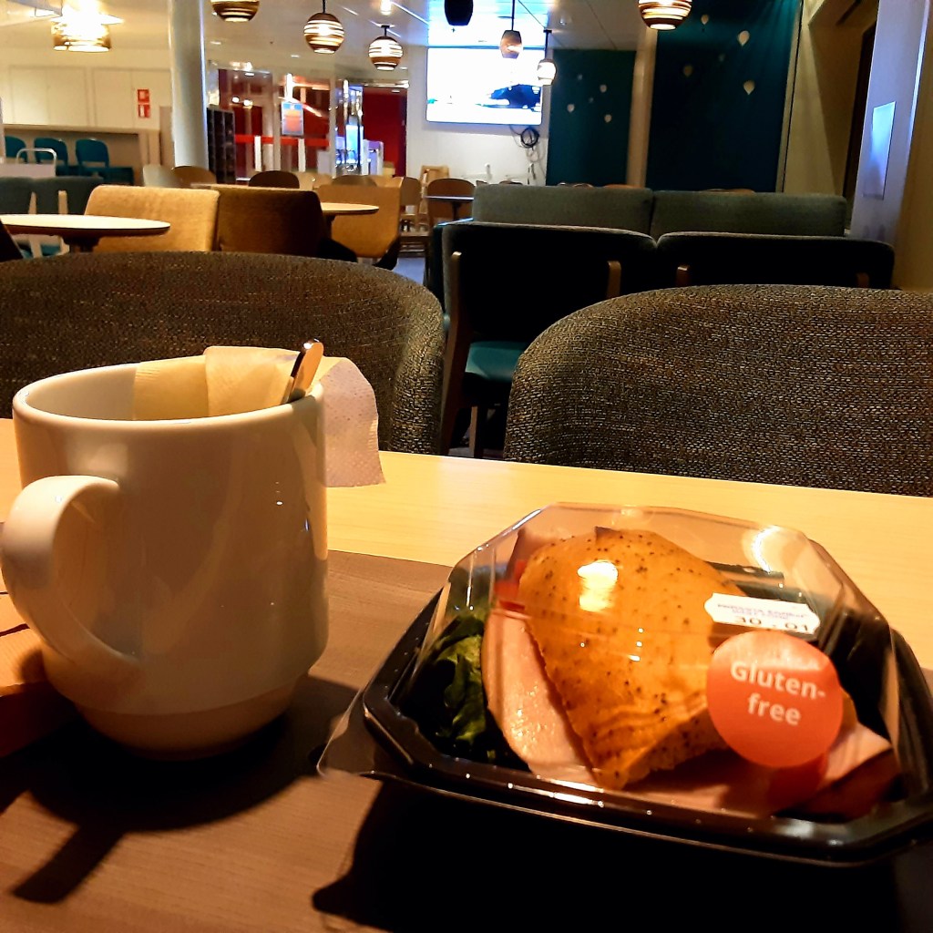 Glutenfri macka i kafeterian på Viking Line